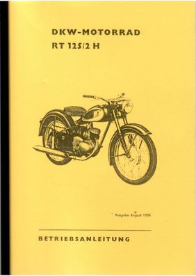 Betriebsanleitung DKW Motorrad RT 125 /2 H, Motorrad, Oldtimer