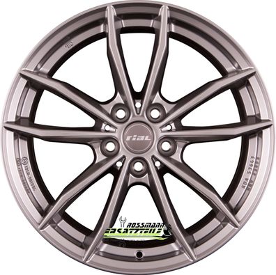 4x Rial X12 metal-grey 7.5x18 ET51 - LK5/112 ML66.5 Felge Alu