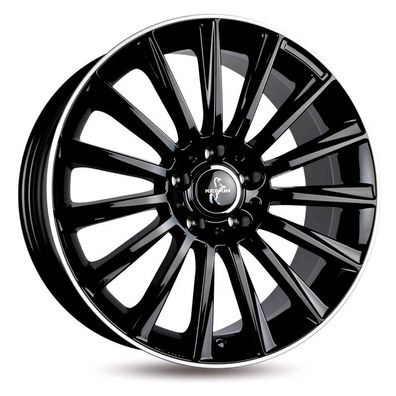 4x Keskin KT18 Turbo black lip polish 8x18 ET30 - LK5/112 ML72.6 Felge Alu