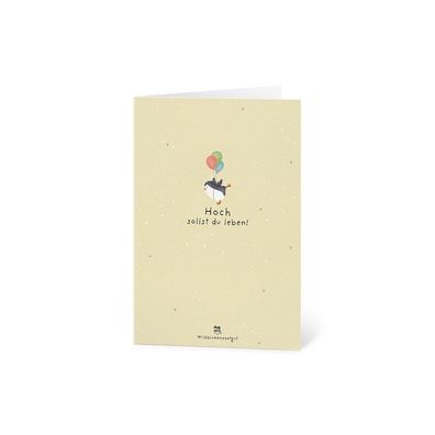 Grußkarte â€?Hoch sollst du leben!â€? â€? Pflanzbare Geburtstagskarte aus Saatpapier