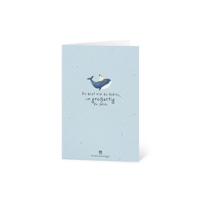 Grußkarte â€?Du bist nie zu klein, um großartig zu seinâ€? â€? nachhaltige Mutmachkar