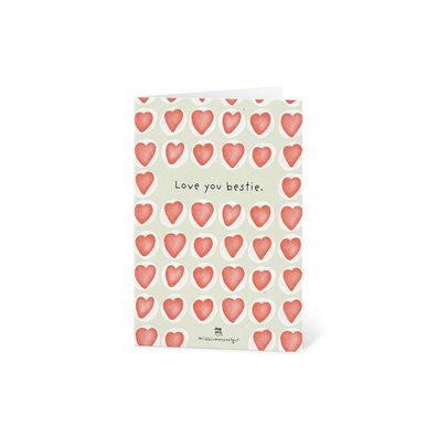 Grußkarte Love You Bestie â€? nachhaltige Freundschaftskarte aus Saatpapier mit Wildb
