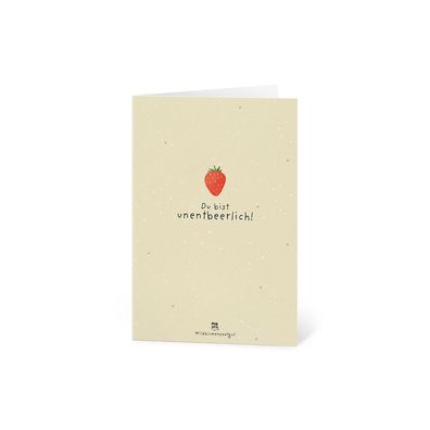 Grußkarte Du bist unentbeerlich â€? nachhaltige Karte aus Saatpapier mit Wildblumensa