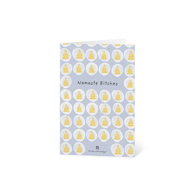 Grußkarte Namaste Bitches aus Saatpapier mit Wildblumensamen â€? nachhaltige Pflanzka