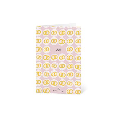 Grußkarte â€?Ja!â€? â€? nachhaltige Hochzeitskarte aus Saatpapier â€? Klappkarte mit