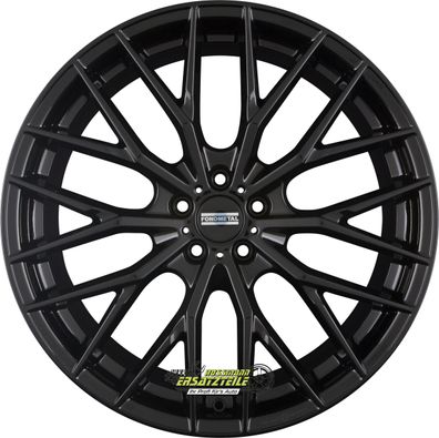 2x Fondmetal Makhai glossy black 9x20 ET33 - LK5/112 ML66.5 Felge Alu