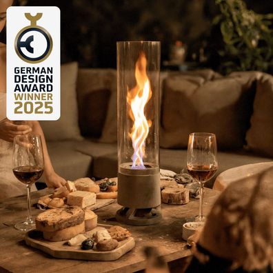 Standfeuer LUCEO â€? Tischfeuer mit Flammenwirbel â€? Bioethanol Tischkamin fér Innen