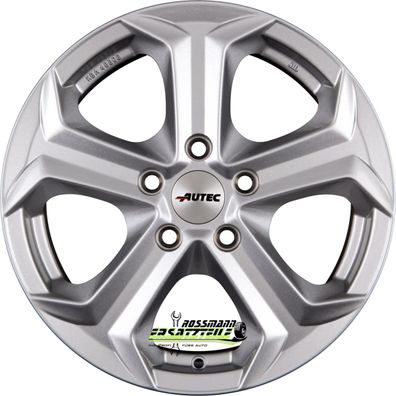 4x Autec Typ X - Xenos brillantsilber 7x17 ET44 - LK5/108 ML70 Felge Alu