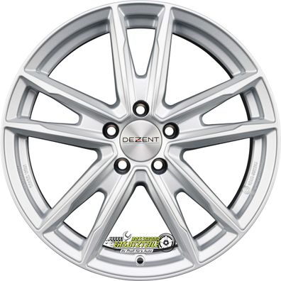 4x Dezent KF silver 7.5x18 ET49 - LK5/108 ML65.1 Felge Alu