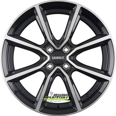 4x Dezent TN black polished 6x15 ET31 - LK4/100 ML60.1 Felge Alu