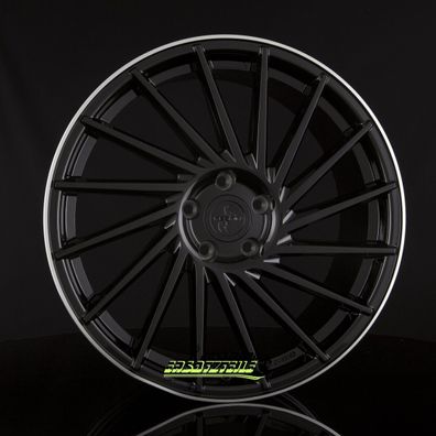 4x Keskin KT17 Hurricane black lip polish 8x18 ET45 - LK5/112 ML72.6 Felge Alu