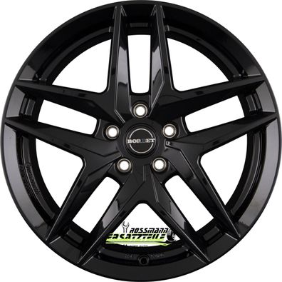 4x Borbet Z black glossy 7.5x18 ET49 - LK5/112 ML66.6 Felge Alu