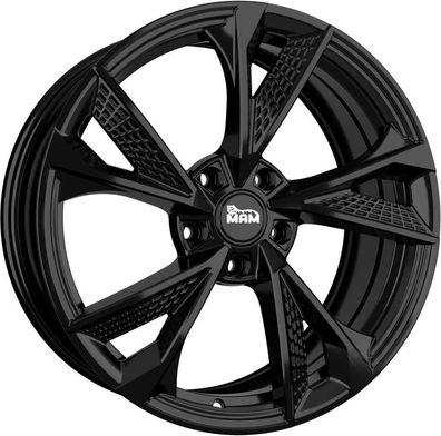 4x MAM RS6 black painted 8x18 ET45 - LK5/112 ML66.6 Felge Alu