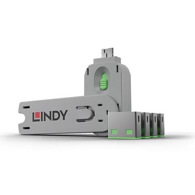 USB-PORT-BLOCKER 4ER-PACK/GRÜN 40451 LINDY