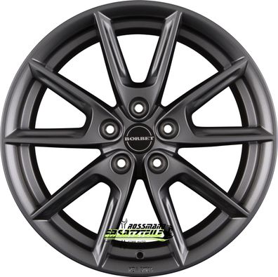 4x Borbet LX18 grey glossy 8x18 ET45 - LK5/108 ML72.5 Felge Alu
