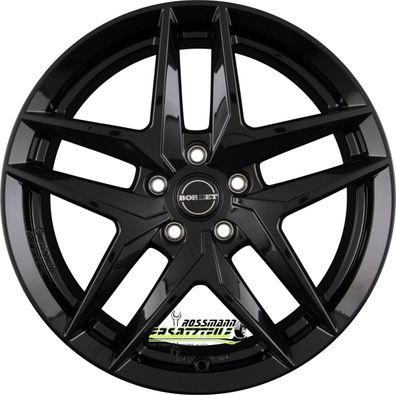 4x Borbet Z black glossy 8x18 ET43 - LK5/112 ML66.5 Felge Alu