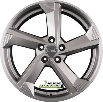 4x DBV Torino III hyper silber poliert 8x18 ET30 - LK5/112 ML70.1 Felge Alu