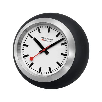 Mondaine 60mm schwarze Tischuhr A660.30335.16SBO - Globe Clock