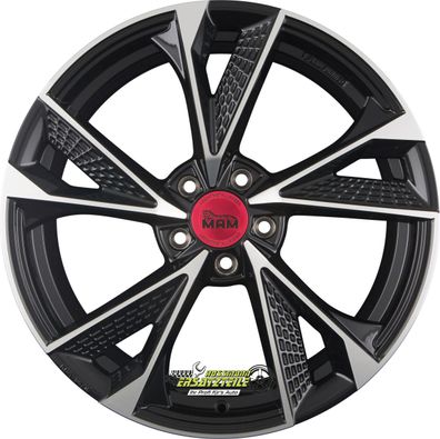 4x MAM RS6 black front polish 8x18 ET30 - LK5/114.3 ML72.6 Felge Alu