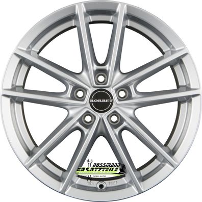 4x Borbet W crystal silver 8x18 ET40 - LK5/112 ML66.5 Felge Alu