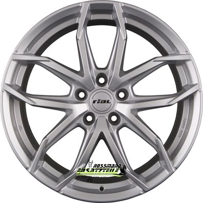 4x Rial Lucca polar-silber 8x18 ET45 - LK5/115 ML70.2 Felge Alu