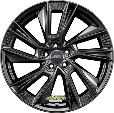 2x AEZ Havanna gunmetal 8x19 ET37 - LK5/120 ML72.6 Felge Alu