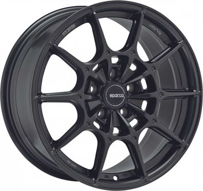 2x Sparco FF2 matt black 7.5x18 ET25 - LK5/112 ML73.1 Felge Alu