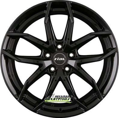 4x Rial Lucca diamant-schwarz 8x18 ET45 - LK5/115 ML70.2 Felge Alu