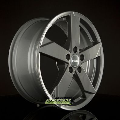 4x Rial Kodiak graphit 8x18 ET40 - LK5/112 ML66.6 Felge Alu