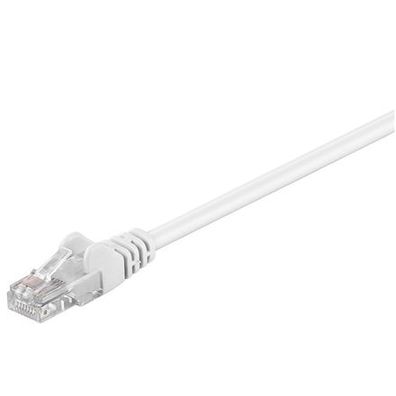 Goobay | CAT 5e Patchkabel, U/UTP | Weißer RJ45-Stecker (8P8C) | RJ45-Stecker (8P8C)
