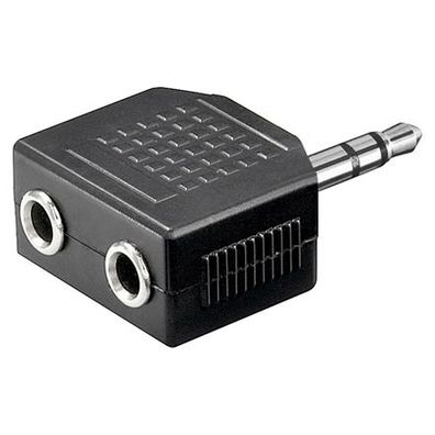 Goobay | Kopfhörer-AUX-Adapter; 3,5 mm Klinke 1-auf-2