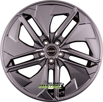 4x Borbet TX metal grey glossy 9x20 ET30 - LK5/112 ML66.5 Felge Alu
