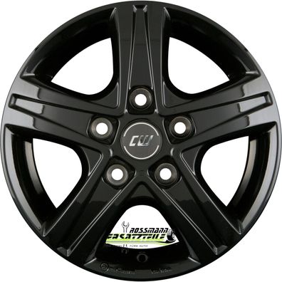 4x Borbet CWD black glossy 6x15 ET68 - LK5/118 ML71.1 Felge Alu