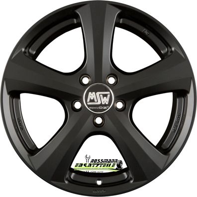 4x MSW MSW 19 schwarz matt 6.5x16 ET51 - LK5/120 ML65.06 W19215001T53 Felgen