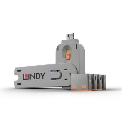 USB-PORT-BLOCKER 4ER-PACK/ORANGE 40453 LINDY