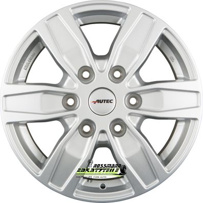 4x Autec Typ Q - Quantro 6-Loch brillantsilber 7x17 ET57 - LK6/130 ML84.1 Felge Alu