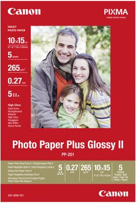 Canon Fotopapier PP-201 10x15 Glossy II 275g 5 Blatt