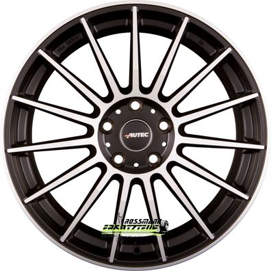 4x Autec Typ L - Lamera schwarz matt poliert 7.5x17 ET37 - LK5/112 ML70 Felge Alu