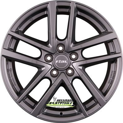4x Rial Astorga graphit 8x18 ET55 - LK5/108 ML63.4 Felge Alu