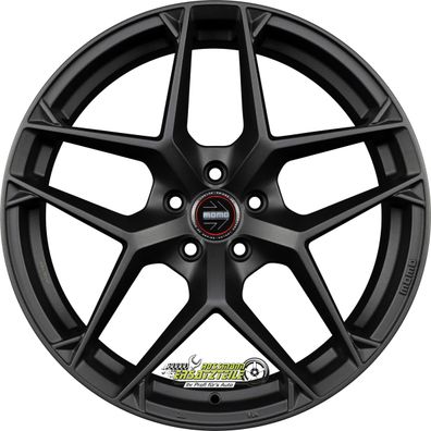 2x Momo RF07 sandblast black 8.5x19 ET40 - LK5/112 ML66.6 Felge Alu