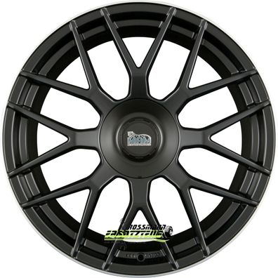 4x MAM GT1 matt black lip polish 8.5x19 ET45 - LK5/100 ML66.6 Felge Alu