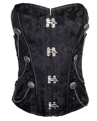 Korsage Steampunk mit Verschlüssen - Größe: L