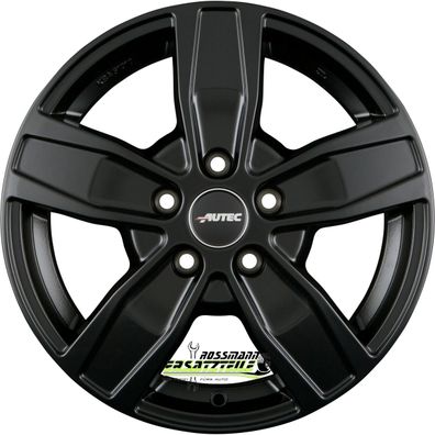 4x Autec Typ Q - Quantro 5-Loch schwarz matt 6.5x16 ET66 - LK5/130 ML89 Felge Alu