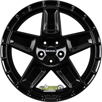 2x Mak Trek gloss black 9x20 ET19 - LK6/139.7 ML78.1 Felge Alu