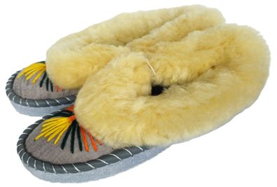 Lammfell Warme Hausschuhe Mokassin Gr.41 NEU, Schaffell/ leder Handarbeit 3 * 25