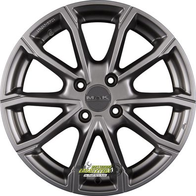 4x Mak DaVinci 4 light titan 6.5x17 ET41 - LK4/98 ML58.1 Felge Alu