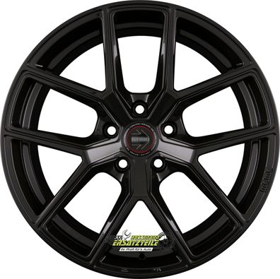 2x Momo RF01 stardust glossy black 8.5x20 ET30 - LK5/112 ML66.6 Felge Alu