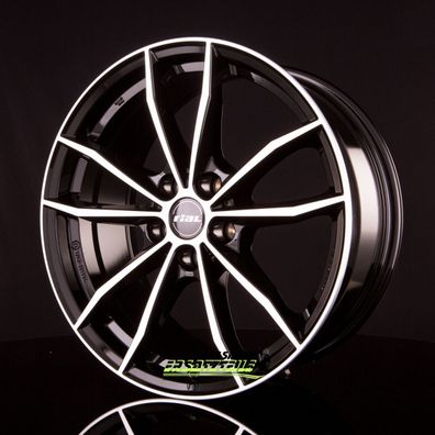 4x Rial X12 diamant-schwarz frontpoliert 7.5x18 ET25 - LK5/112 ML66.5 Felge Alu
