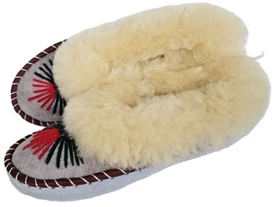 Lammfell Warme Hausschuhe Mokassin Gr.40 NEU Schaffell/ -leder Handarbeit 5 * 25