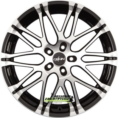 4x Oxigin 14 Oxrock black full polish 8.5x18 ET35 - LK5/112 ML72.6 Felge Alu